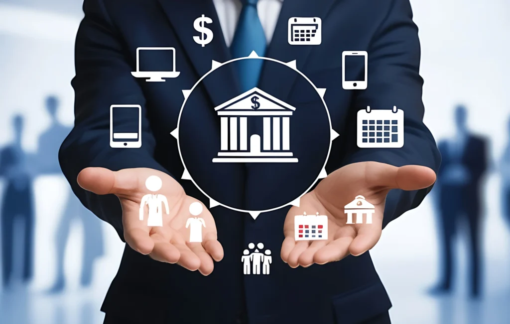 digital-banking-financial-technology-solutions-illustration