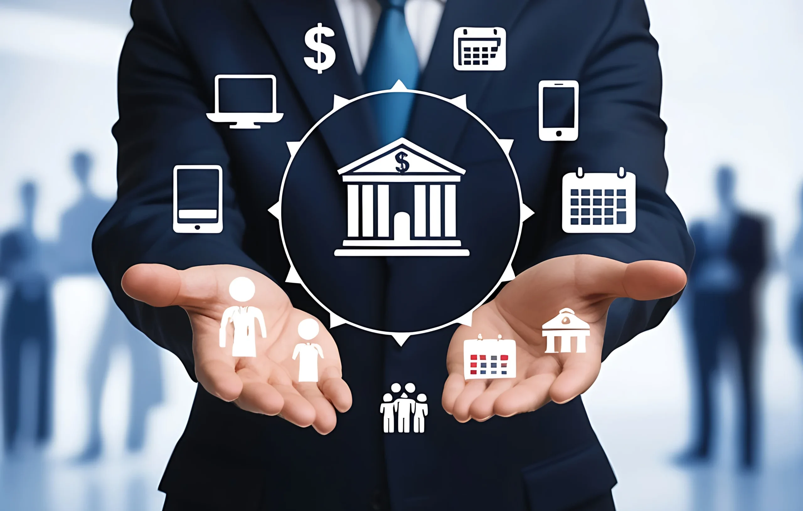digital-banking-financial-technology-solutions-illustration