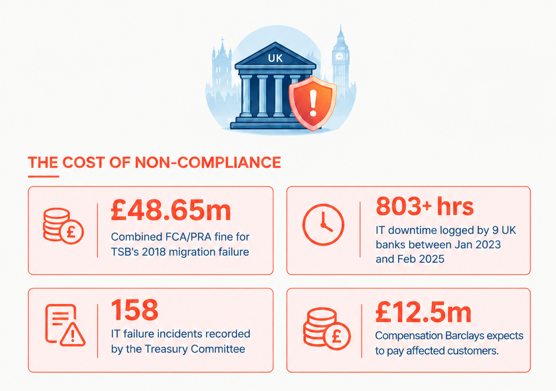 nfographic on FCA/PRA operational resilience costs and Avekshaa's performance testing proof points and results" That's 114 characters — it captures the two halves of the graphic (regulatory cost data + Avekshaa's proof points) and keeps your target keyword phrase intact for image search. If you want a version that front-loads the specific framework for extra keyword coverage: "FCA/PRA operational resilience infographic: non-compliance costs, P-A-S-S testing framework, proof points